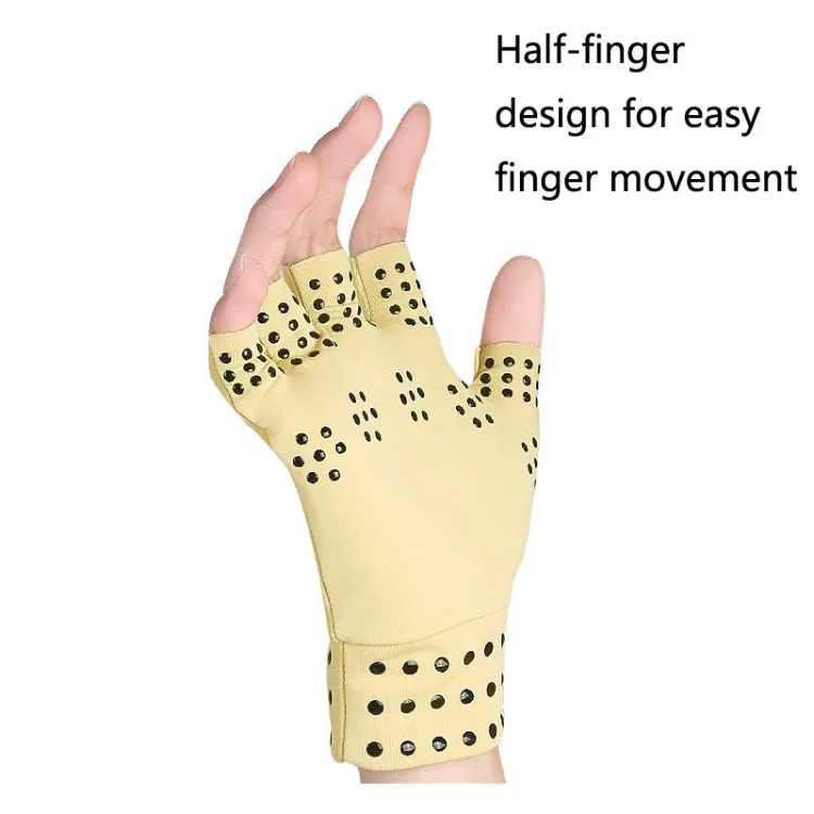 1 Pair Dispensing Protective Gloves Fitness Riding Non-Slip Health Elastic Half-Finger Gloves, Size: Free Size(Skin Color)