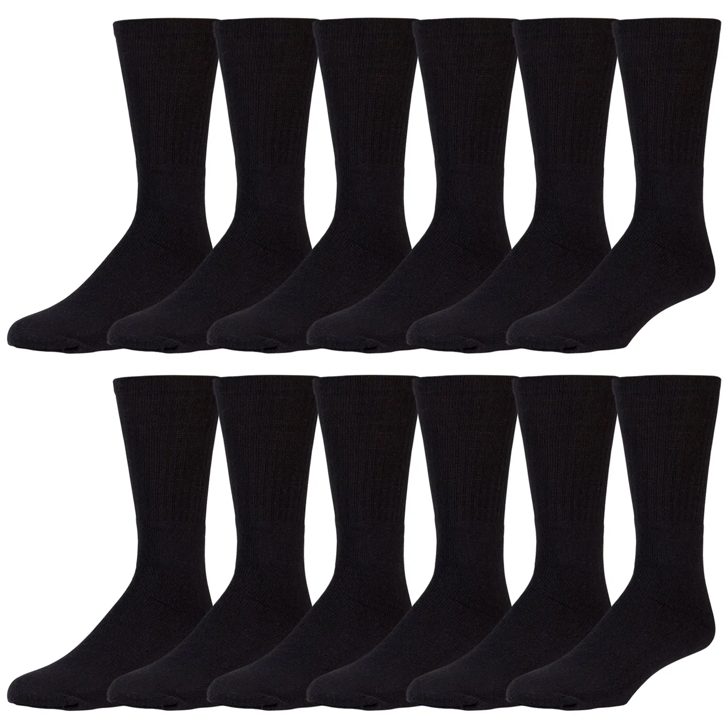 12 Pairs of Cotton Tube Athletic Sport Referee Style Socks