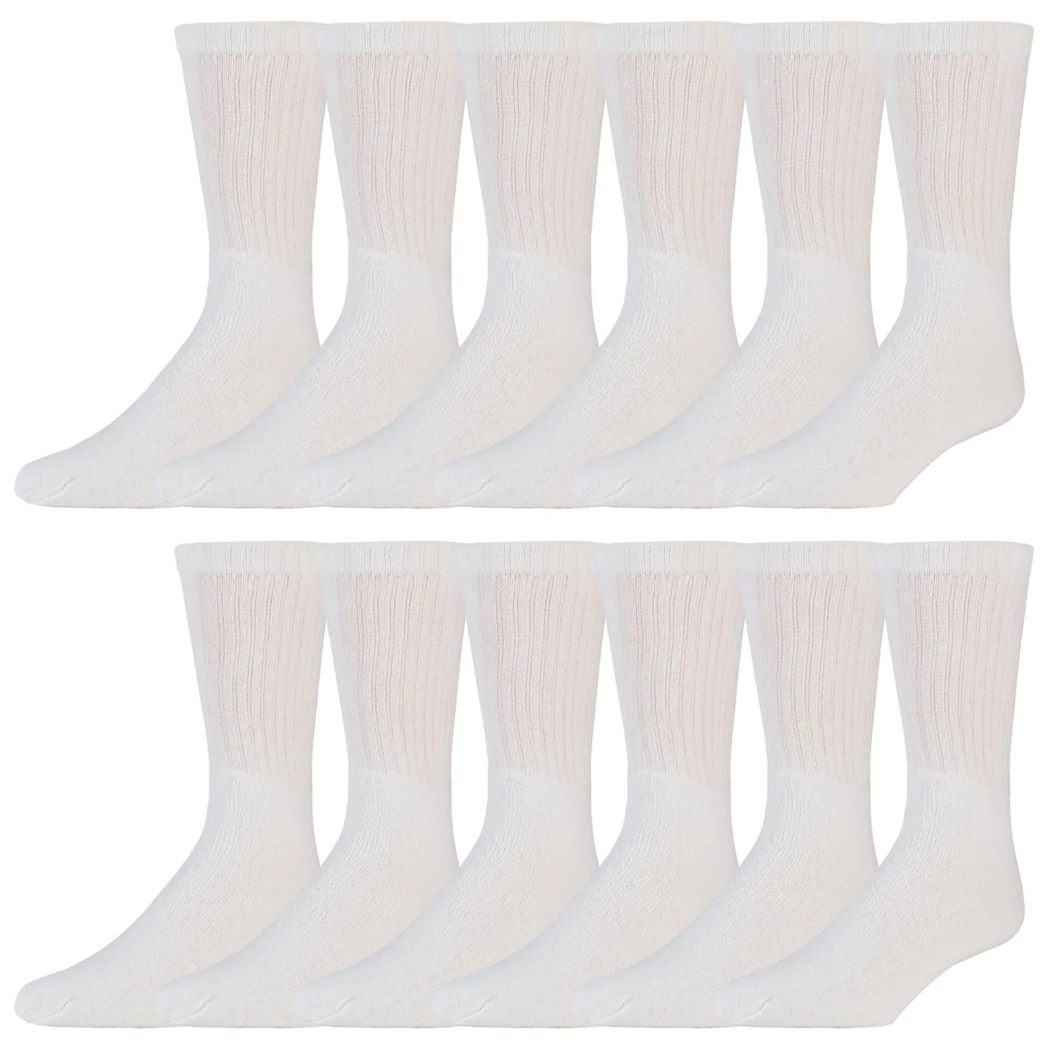 12 Pairs of Cotton Tube Athletic Sport Referee Style Socks