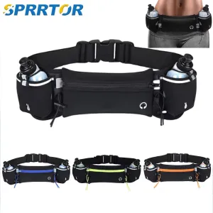 1PCS Hydration Running Belt with Water Bottles for Men & Women – Running Water Bottles, Water Resistant Pouch Fits All Phones