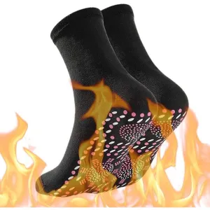 2 Pairs Self Heating Thermal Socks Winter Magnetic Therapy Warm Long Socks