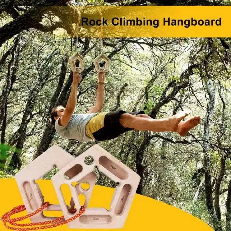 2pcs /Set Wooden Pull-Up Board Finger Strengthener Hangboard for Rock Climbing