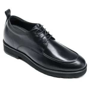 8 CM / 3.15 Inches - CMR CHAMARIPA Height Enhancing Shoes - Mens Elevator Dress Shoes - Black Derby Dress Shoes That Make You Taller