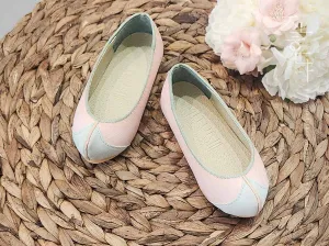 Adorable Baby Girl Hanbok Shoes in Skyblue & Light Pink