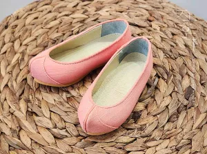 Adorable Girl Hanbok Shoes in Coral Pink