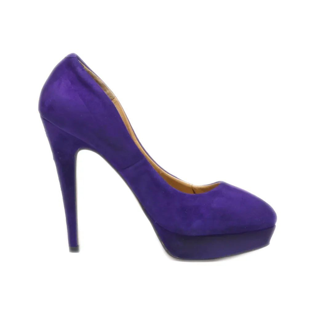 Aldo High-Heel Shoes Suede Purple Colour For Women