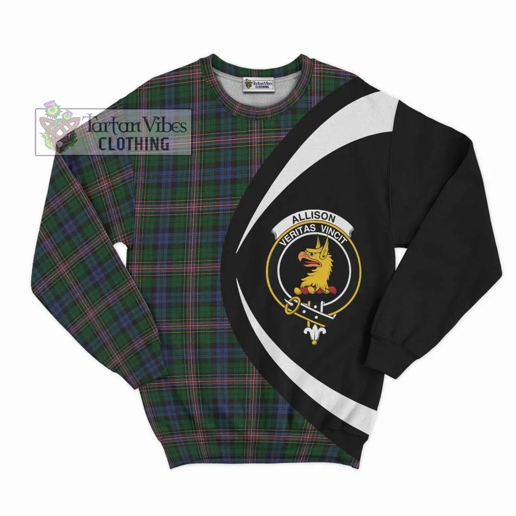 Allison Tartan Sweatshirt with Family Crest Circle Style