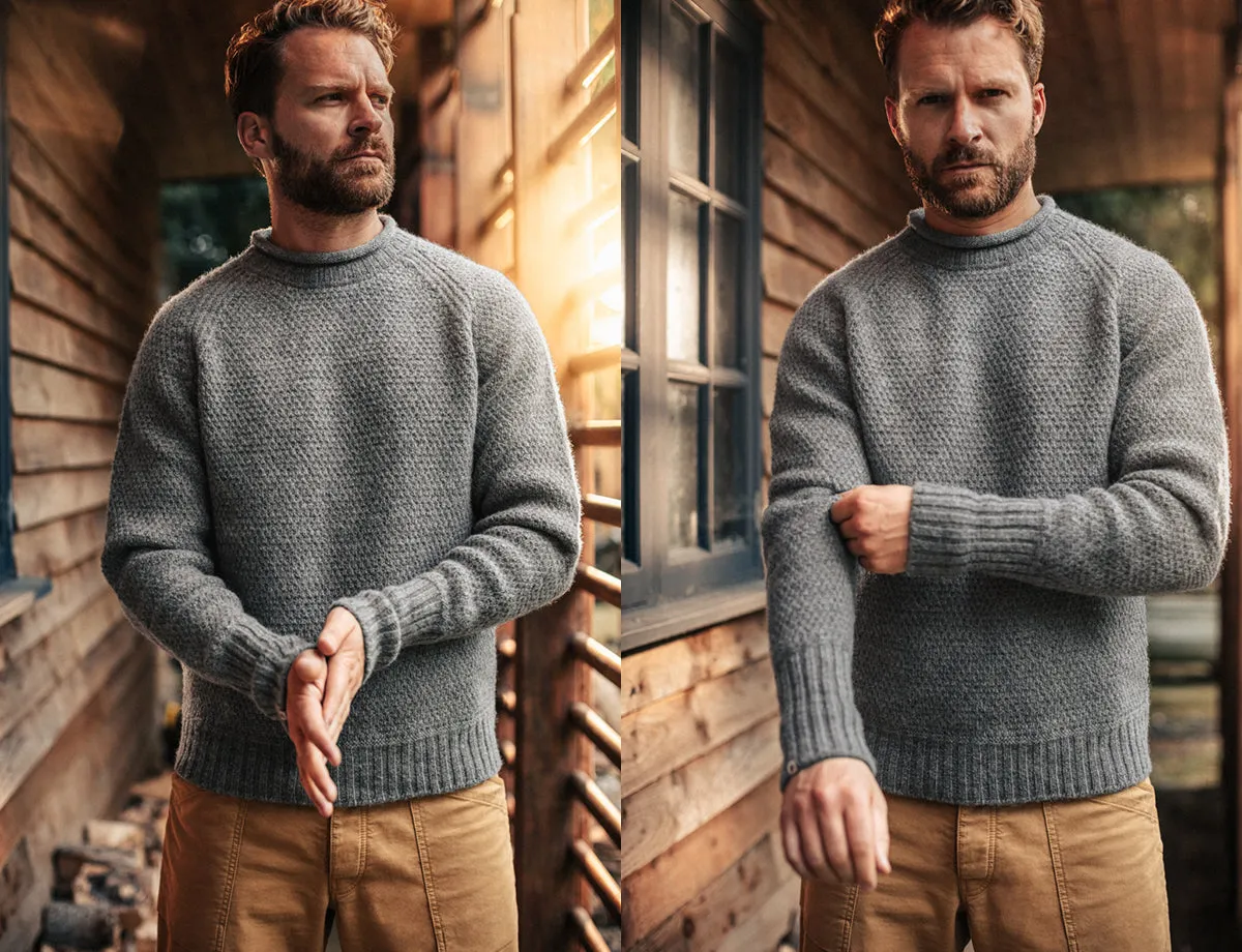 &SONS Lodge Jumper Rollneck Knit Steel Grey