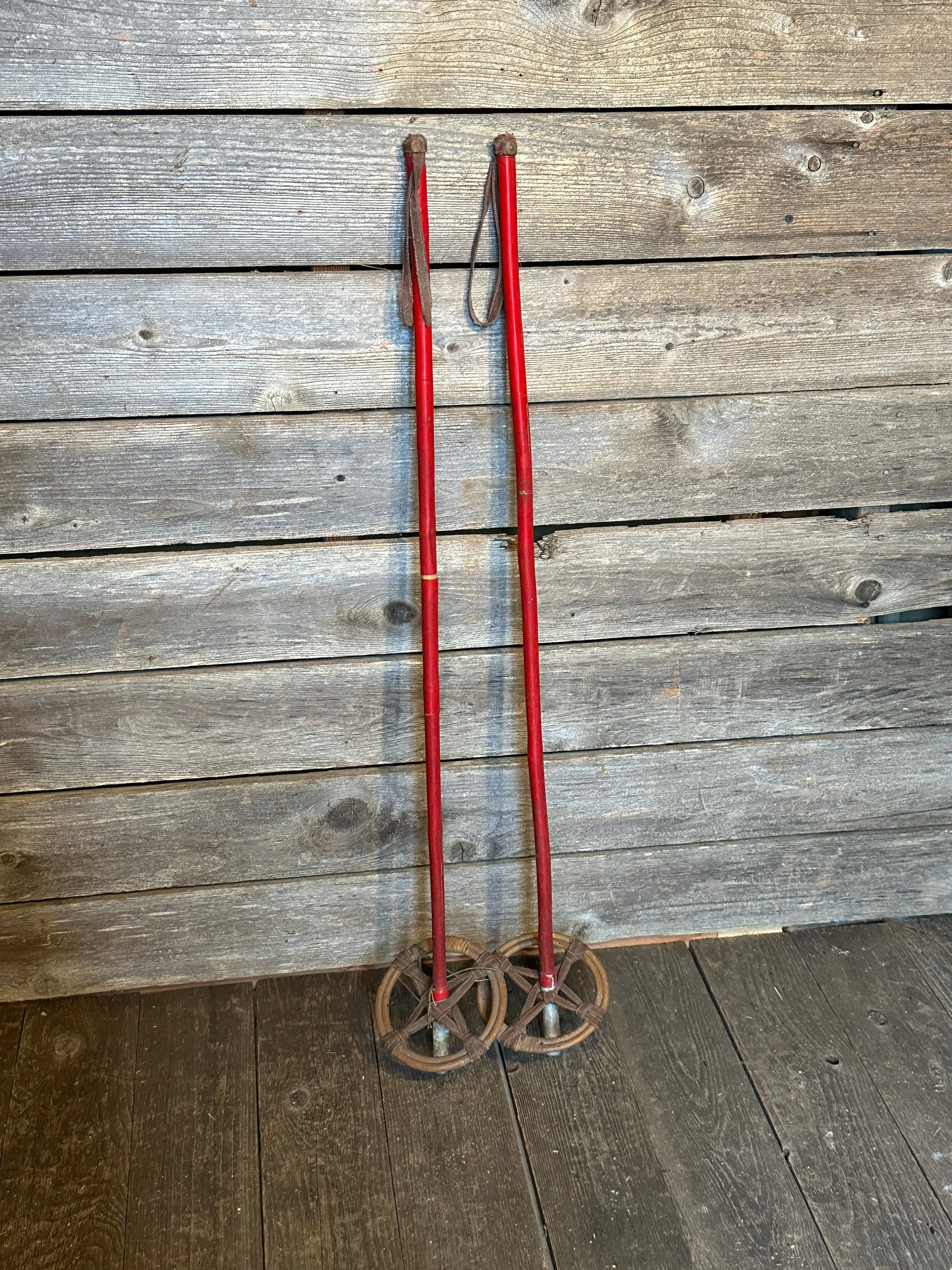 Antique Bamboo Ski Poles