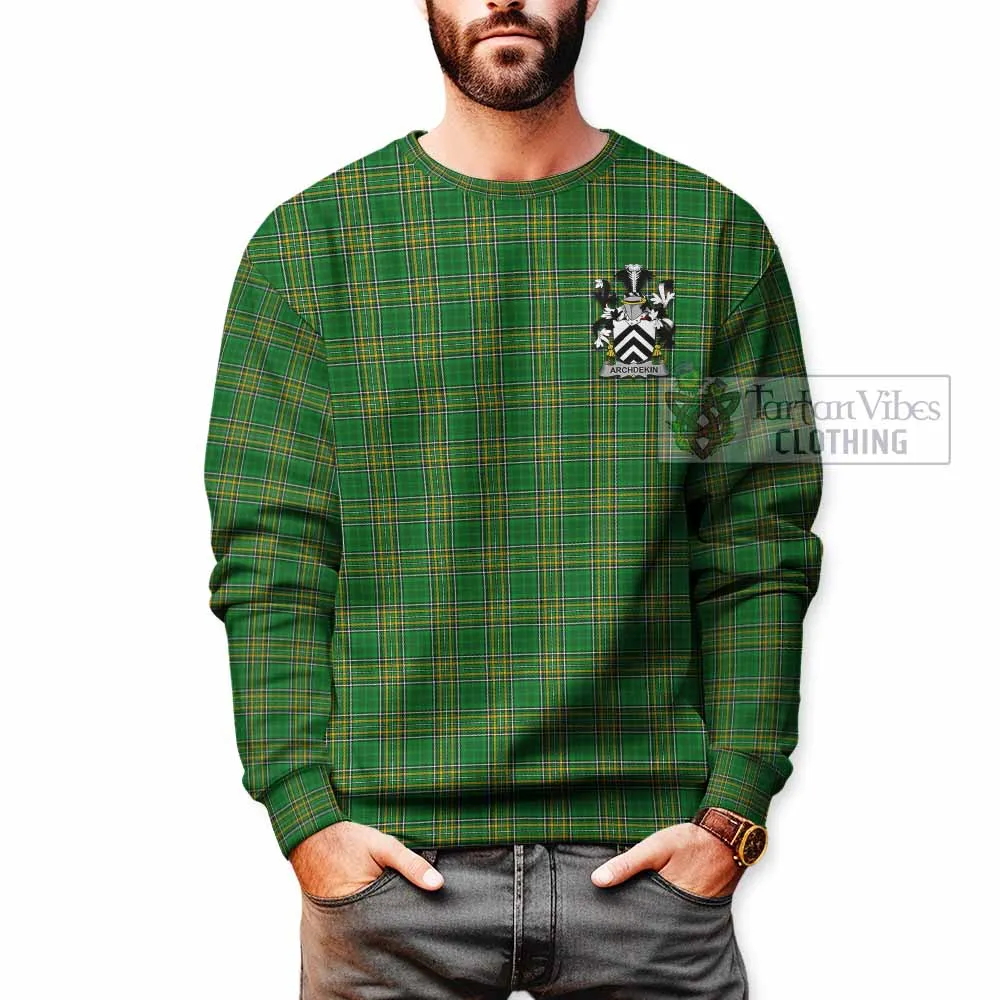 Archdekin Irish Clan Tartan Sweatshirt with Coat of Arms