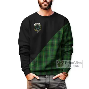 Arthur Tartan Sweatshirt with Family Crest and Military Logo Style