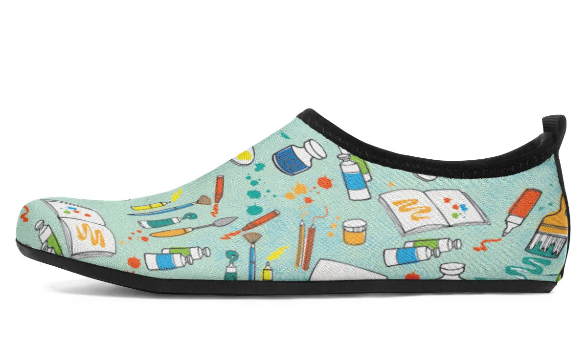 Artist Pattern Aqua Barefoot Shoes