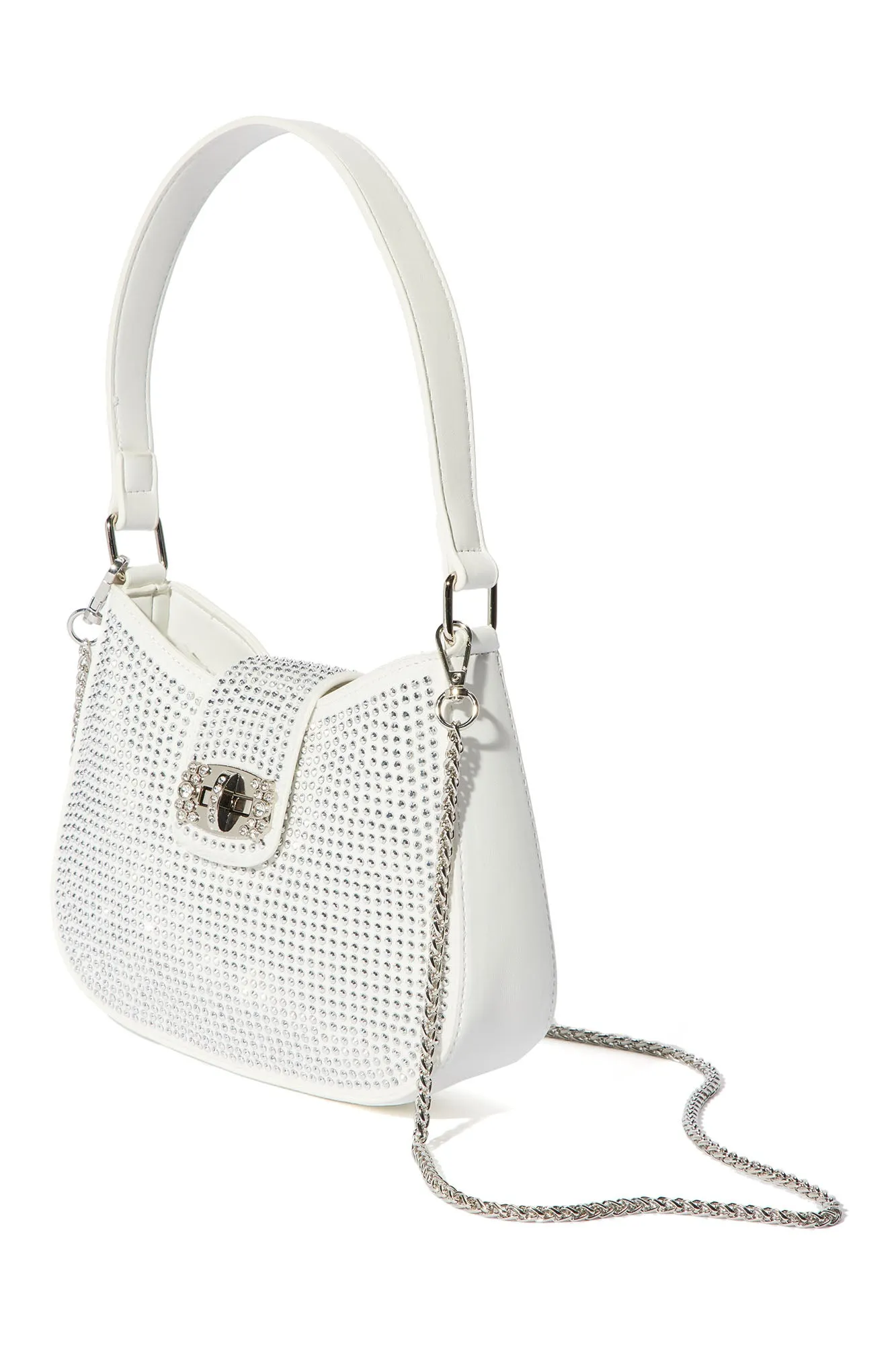 Attention Seeker Handbag - White/Silver