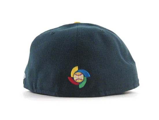 Australia World Baseball Classic New Era Fitted 59FIFTY Hat (DARK GREEN YELLOW GRAY UNDER BRIM)