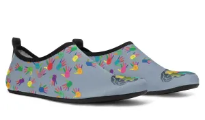 Autism Knowledge Aqua Barefoot Shoes