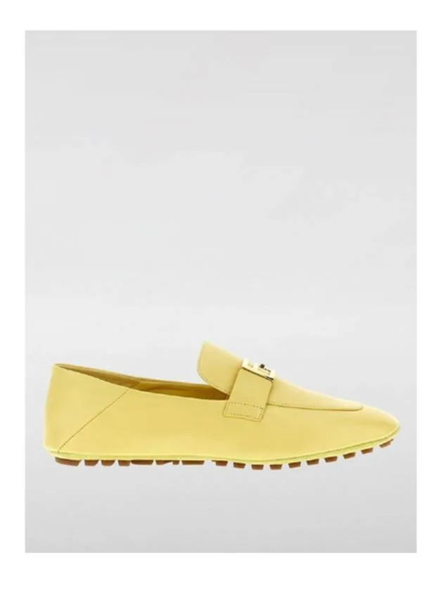 Baguette Leather Driving Shoes Yellow