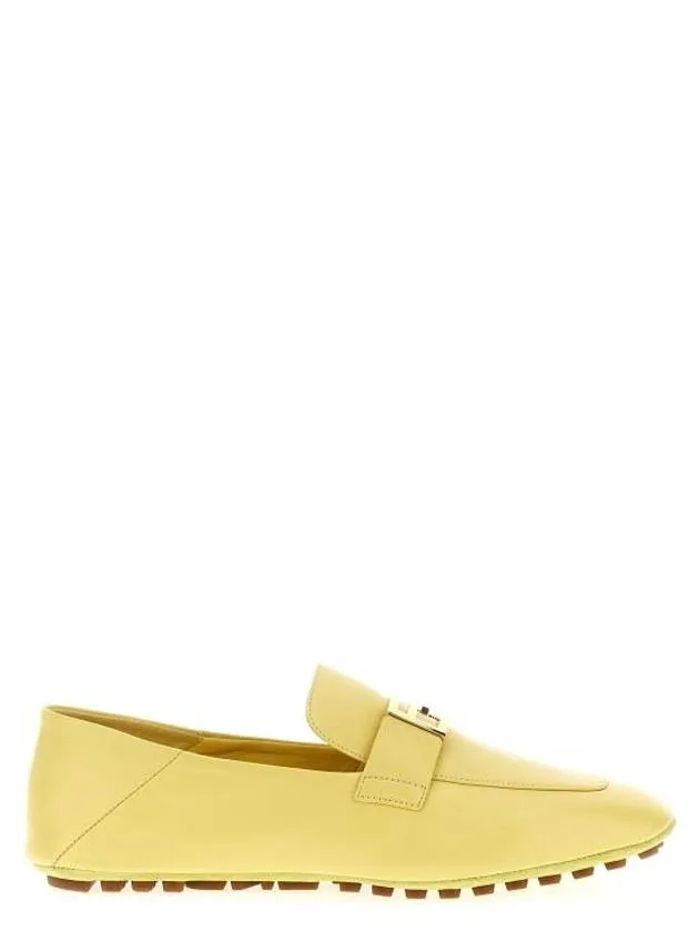 Baguette Leather Driving Shoes Yellow