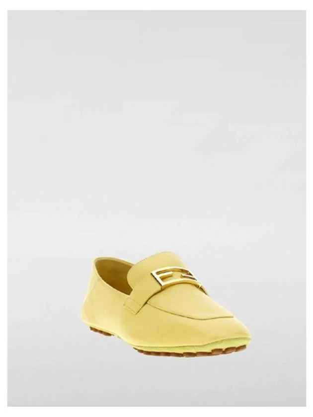 Baguette Leather Driving Shoes Yellow