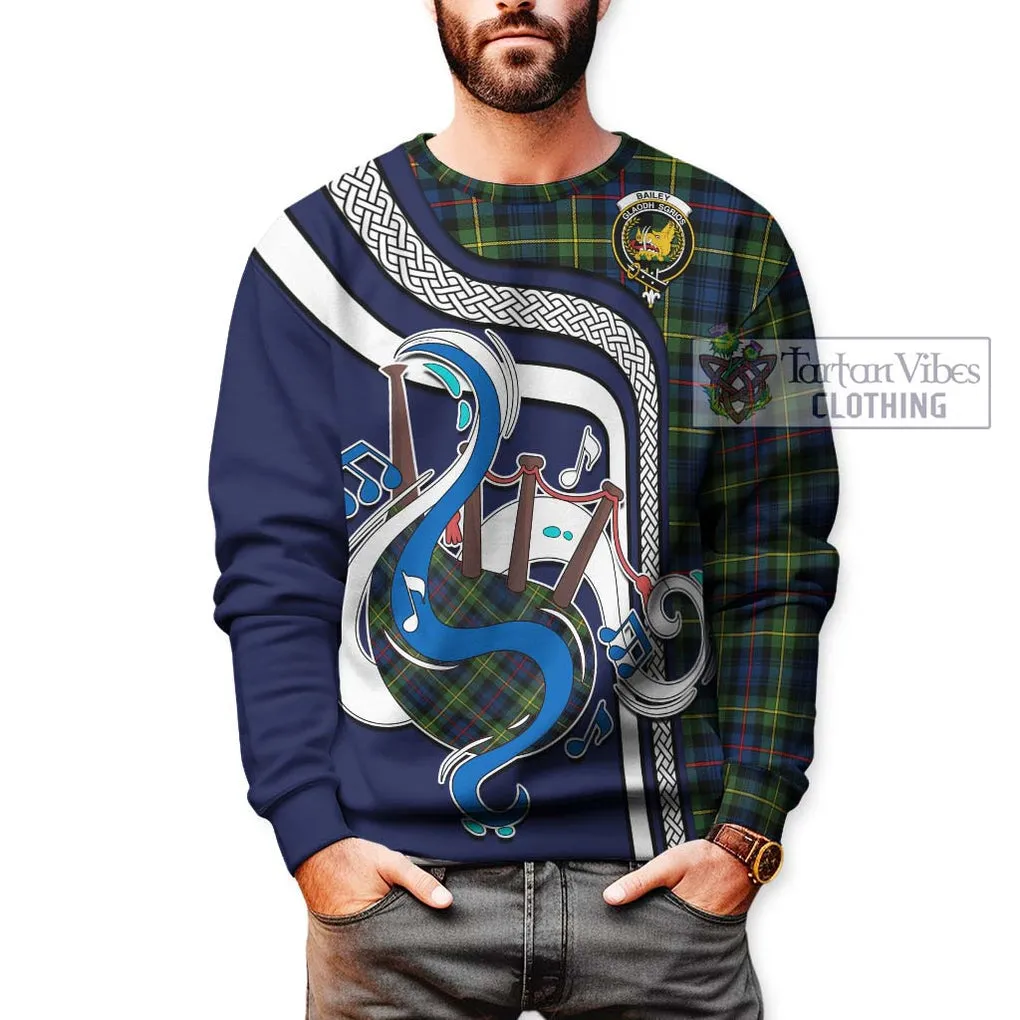 Bailey Modern Tartan Sweatshirt with Epic Bagpipe Style