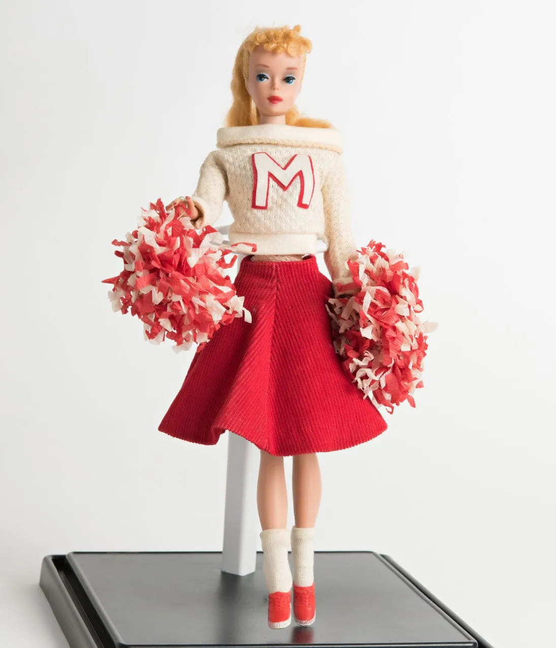 Barbie x Unique Vintage White Knit Letterman Sweater