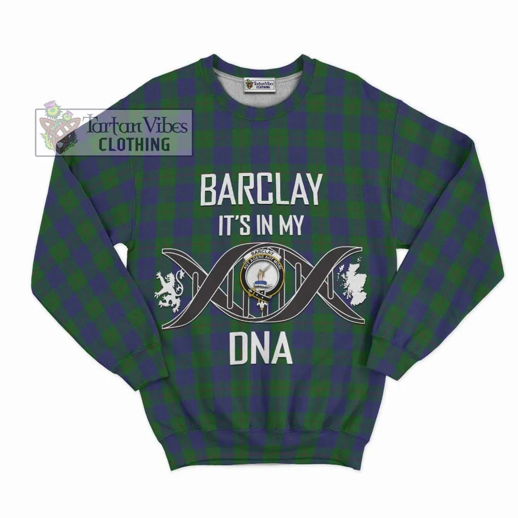 Barclay Tartan Sweatshirt with Family Crest DNA In Me Style