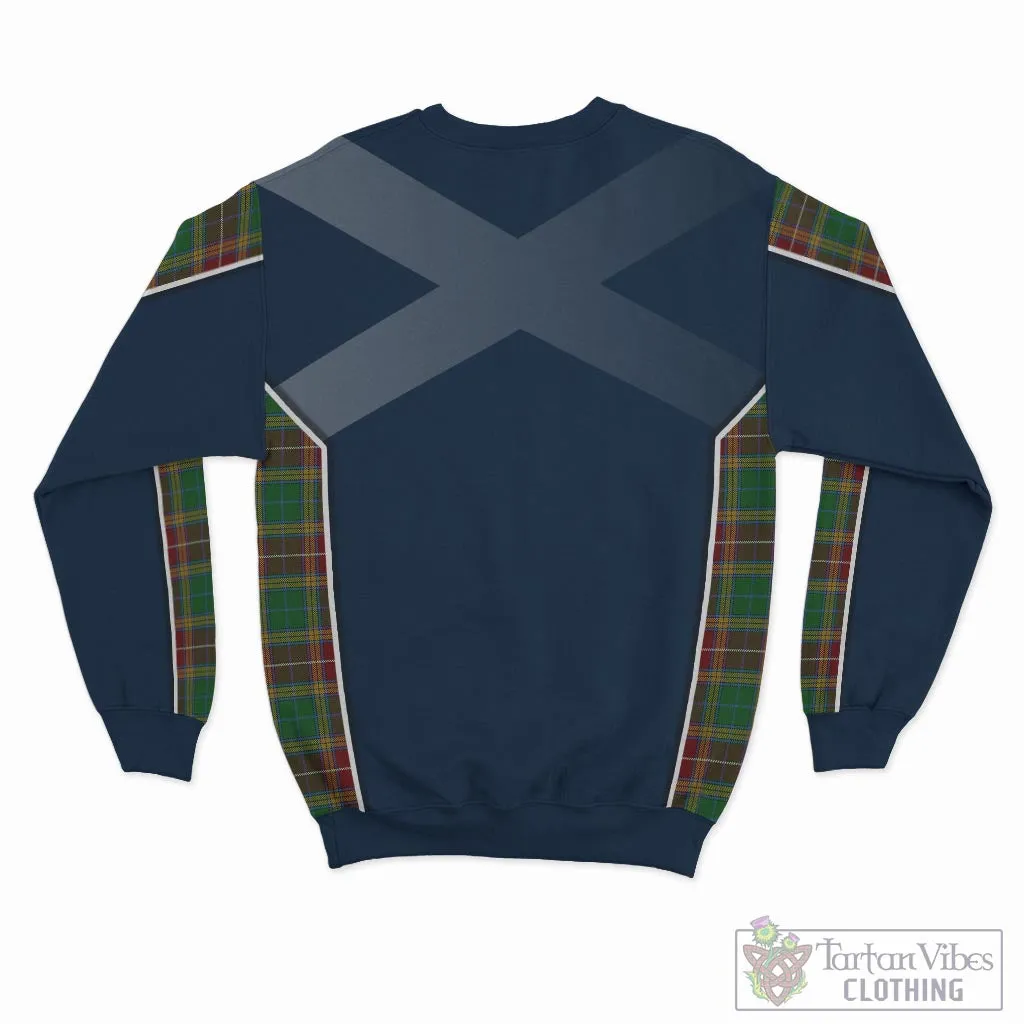 Baxter Tartan Sweatshirt with Family Crest and Scottish Thistle Vibes Sport Style