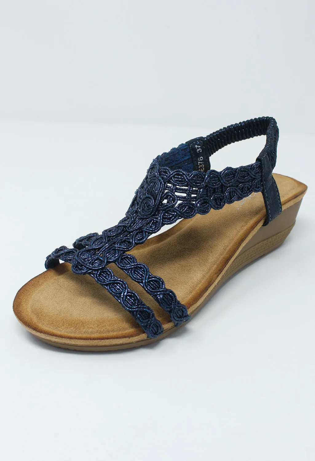 Blue Wedge Sandal-1