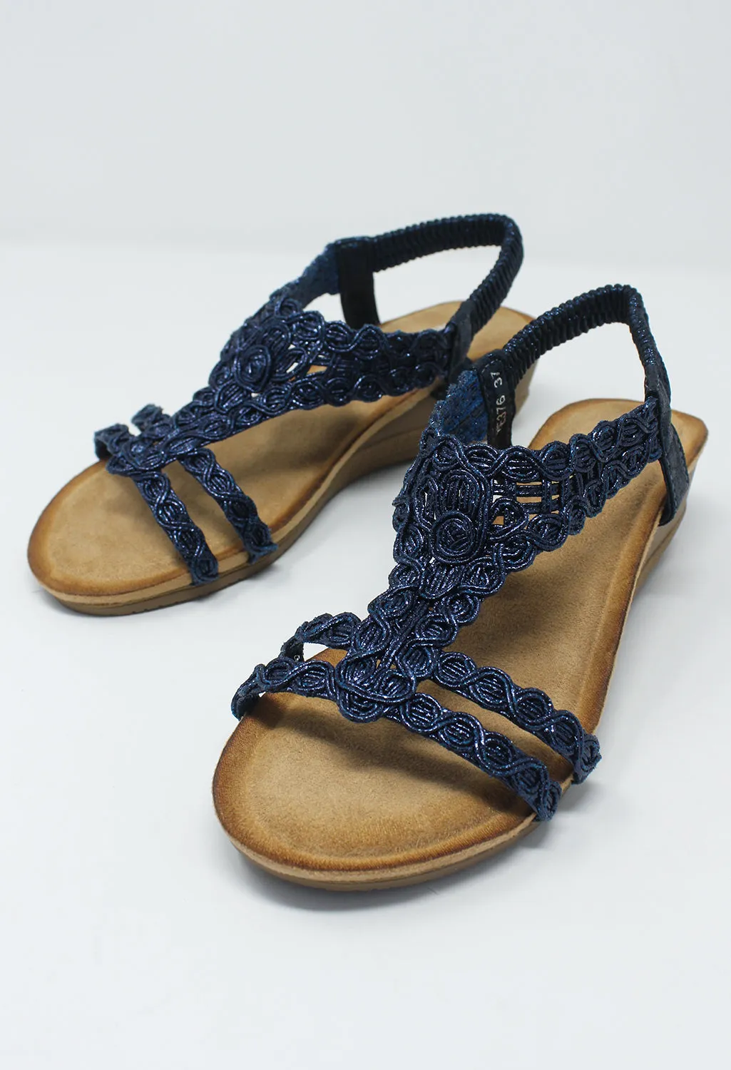 Blue Wedge Sandal-1