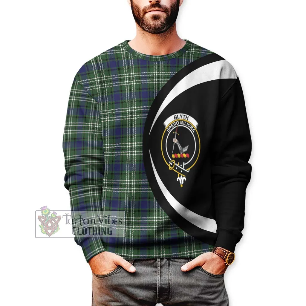 Blyth Tartan Sweatshirt with Family Crest Circle Style