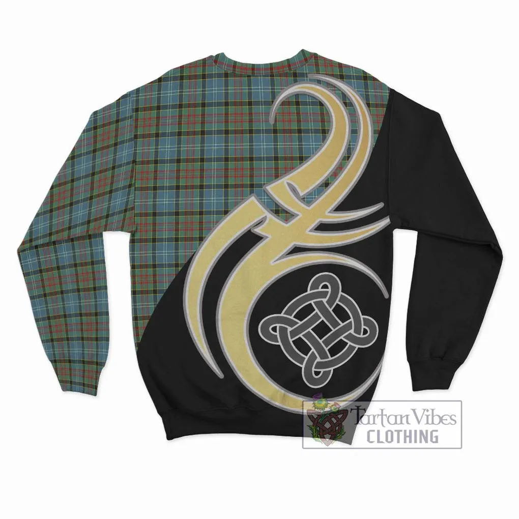 Brisbane Tartan Sweatshirt with Family Crest and Celtic Symbol Style