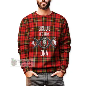 Brodie Modern Tartan Sweatshirt with Family Crest DNA In Me Style