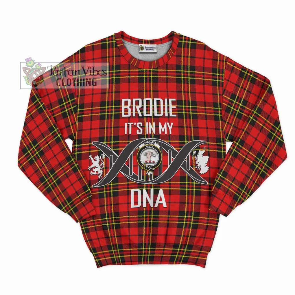 Brodie Modern Tartan Sweatshirt with Family Crest DNA In Me Style