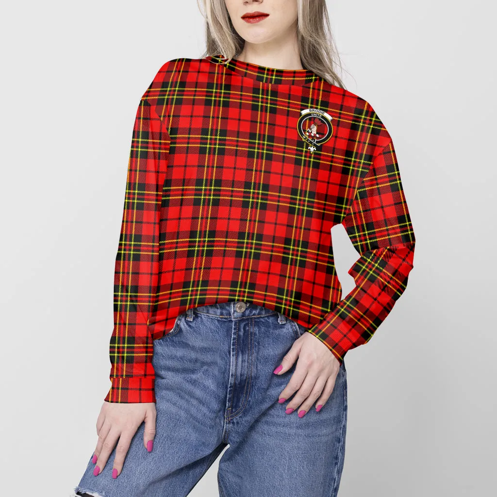 Brodie Modern Tartan Sweatshirt with Family Crest