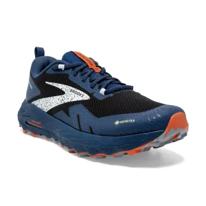 Brooks Mens Trainers Cascadia 17 GTX Black/Blue/Firecracker