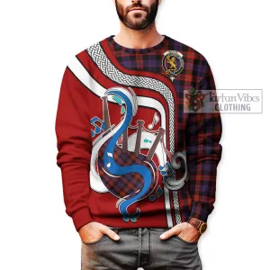 Broun Modern Tartan Sweatshirt with Epic Bagpipe Style