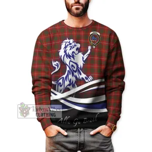 Bruce Tartan Sweatshirt with Alba Gu Brath Regal Lion Emblem