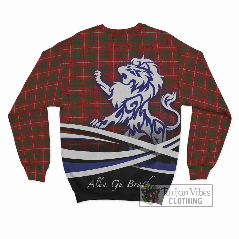 Bruce Tartan Sweatshirt with Alba Gu Brath Regal Lion Emblem