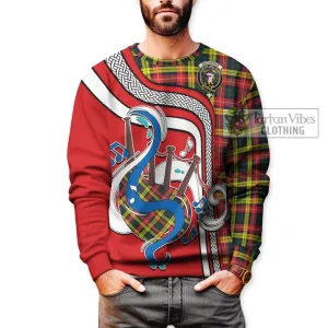 Buchanan Modern Tartan Sweatshirt with Epic Bagpipe Style