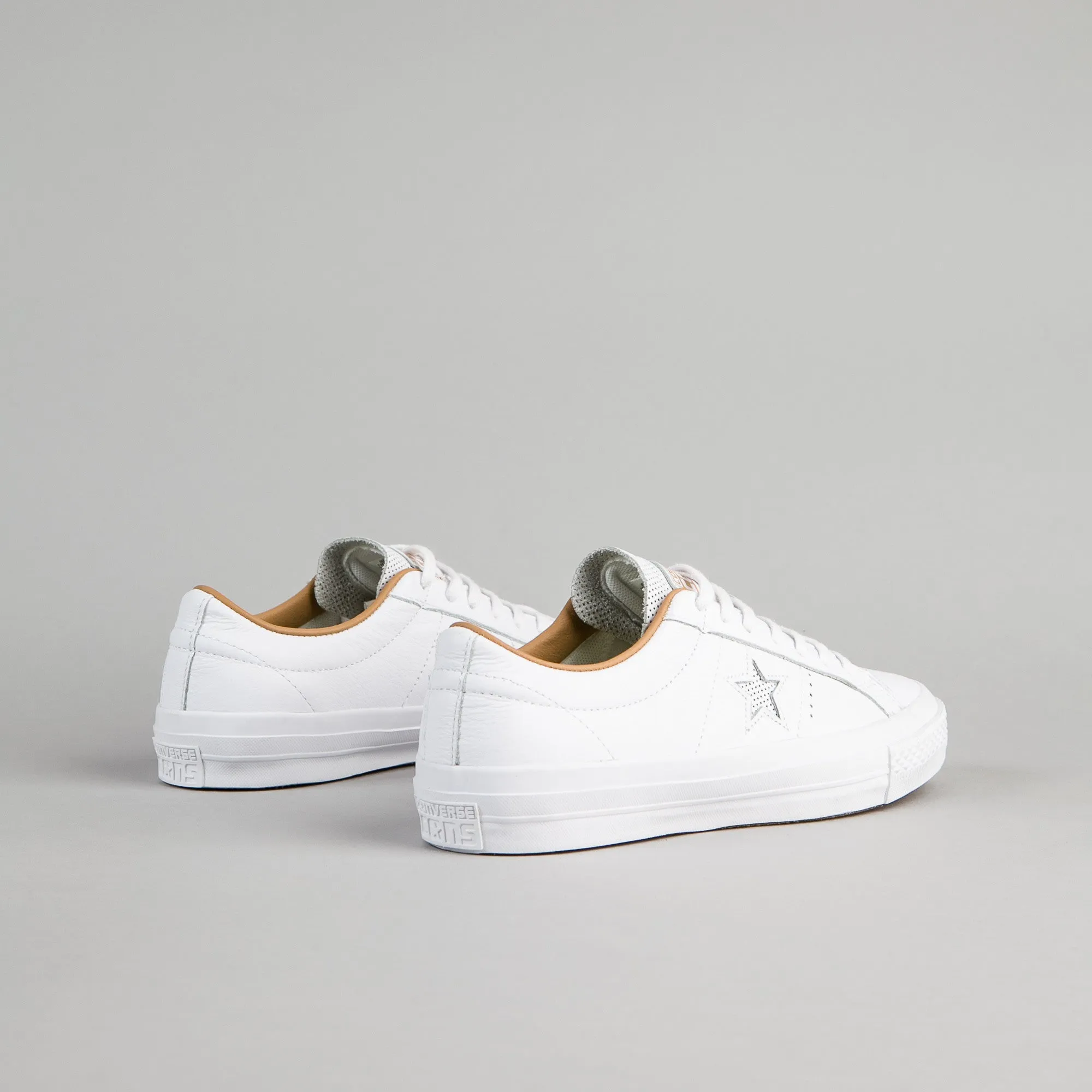 Converse One Star Leather OX Shoes - White / Sand Dune