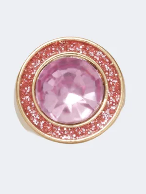 Crocs Circle Gem Unisex Lifestyle Pins Pink/Gold