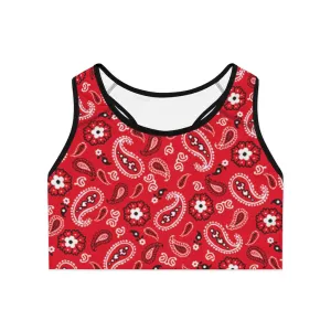 Crowgodshi Designer Red Colors Sports Bra