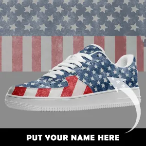 Custom Corporate Gifts, Corporate Thank You Gifts AF1-B05606 Custom AF1 American Flag, USA Flag Sneakers AF1, Shoes, Printed Shoes