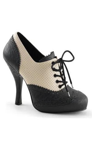 CUTIEPIE-14 Cream Black Oxford Heels (AU Stock)