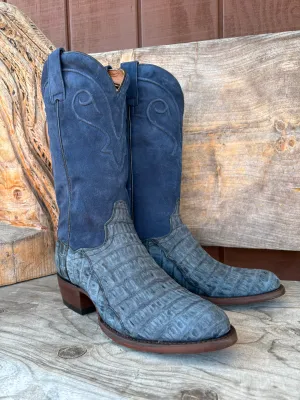 Dan Post Men's Alvis Denim Caiman Round Toe Cowboy Boots DP3101