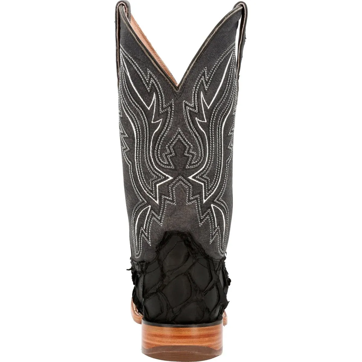 Durango Premium Exotics Men's Western Boots Ddb0381 In Matte Black Pirarucu