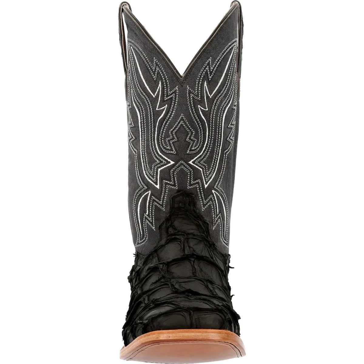 Durango Premium Exotics Men's Western Boots Ddb0381 In Matte Black Pirarucu