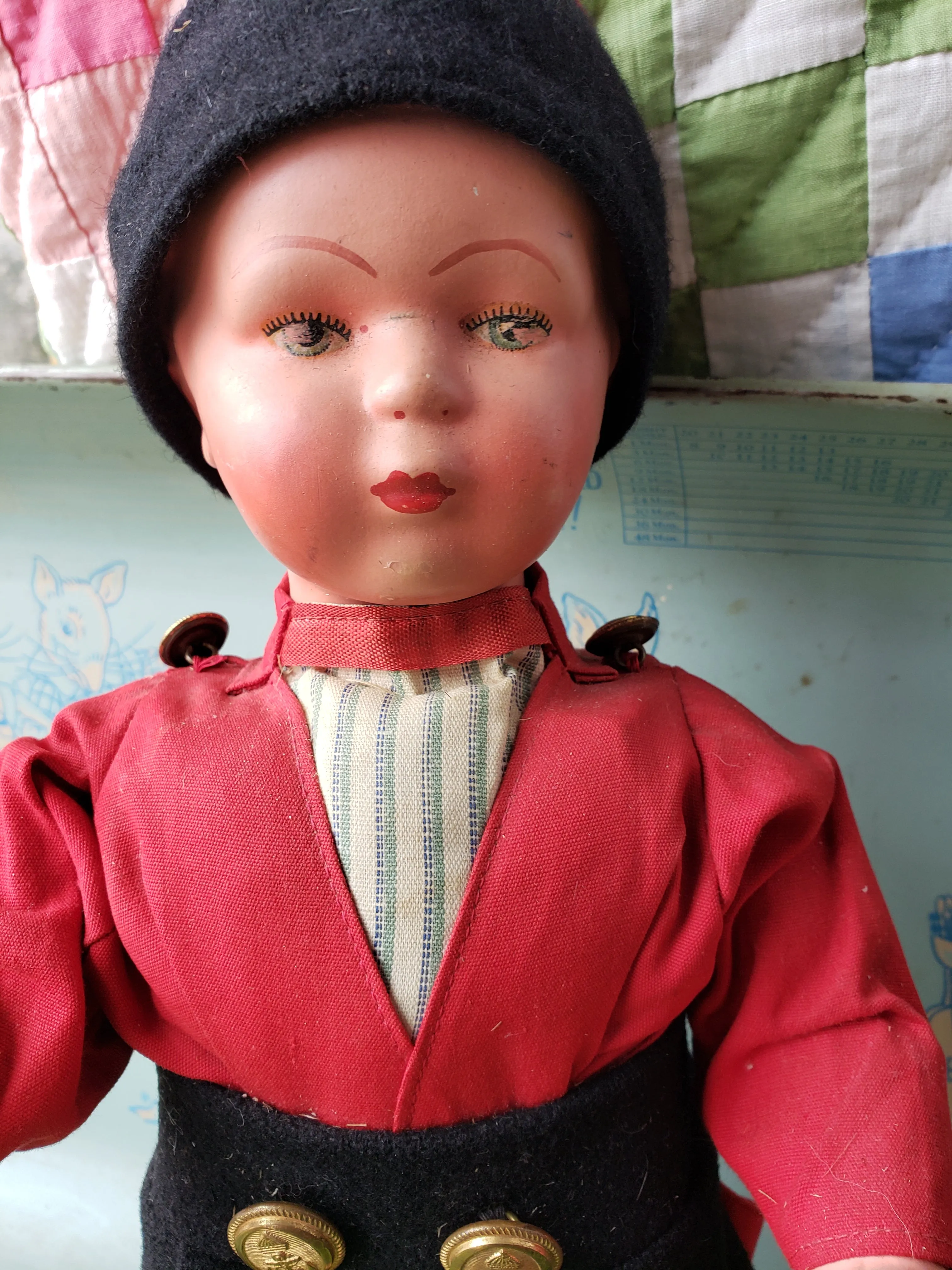 Dutch Boy Celluloid mechanical doll