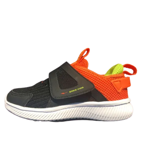 Erke Shoes Kids-Boys Running Black/D.Orange 63120103015-004