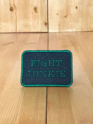 Fight Junkie Emerald Green Square Magnetic Patch