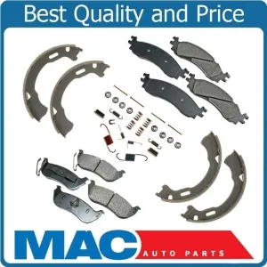 Fits 06-10 Ford Explorer CERAMIC Front & Rear Pads Parking Brake Shoes Springs